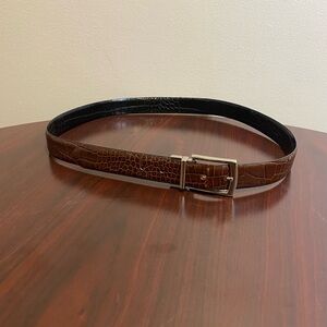 Men’s belt genuine leather black and black pant size 40/100